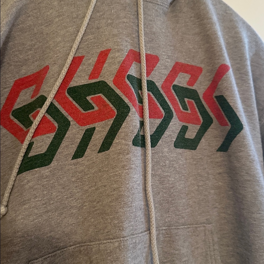 Gucci Gray Hoodie with Red and Green Design - Picture 3 of 5